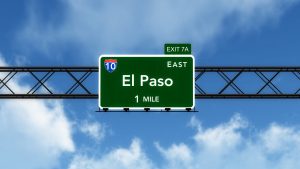 El Paso USA Interstate Highway Sign